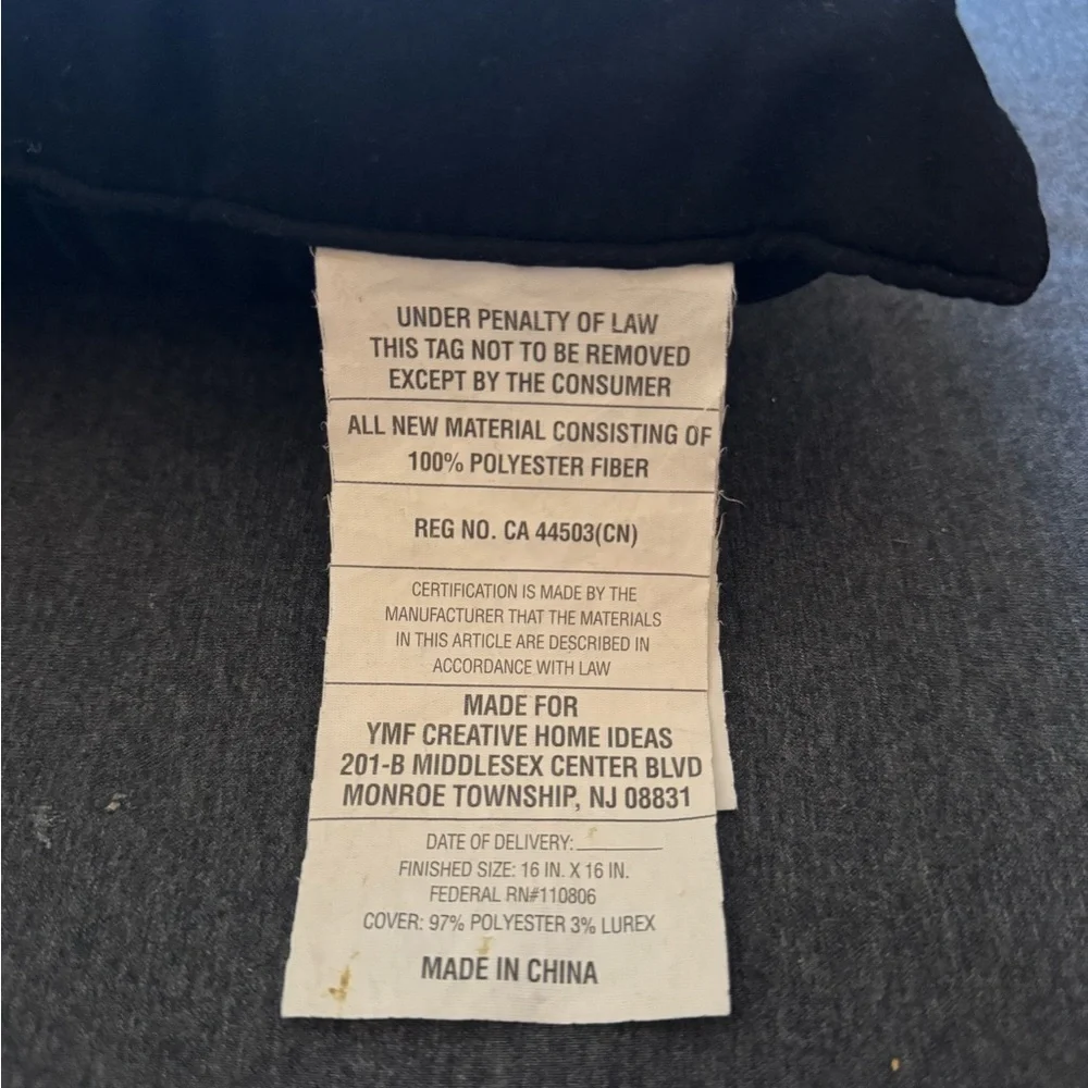 Juicy Couture Black and Gray Pillow Trio